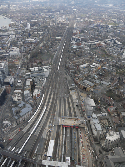Shard view to london bridge Station